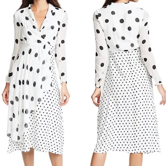 FARM Rio Onca Dots Dress in Blk/white - Picture 1 of 7